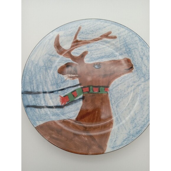 Christmas Village Kid’s Collection Reindeer Plate 7.5 in - Picture 2 of 5